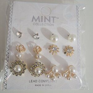 ❤️MINT Earring Set of Six Pierced Post Earrings NEW ❤️